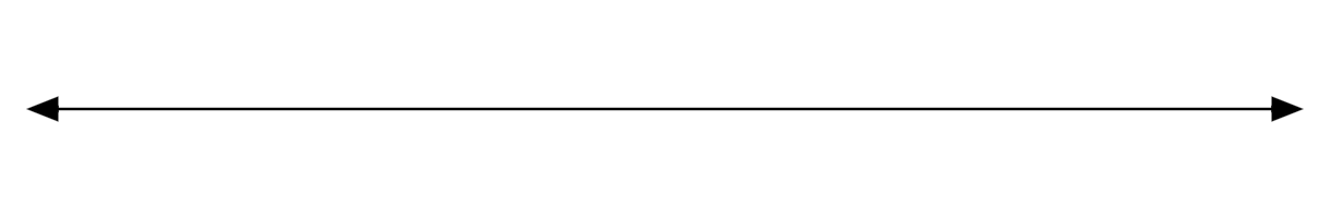 A horizontal line with arrows on both ends.